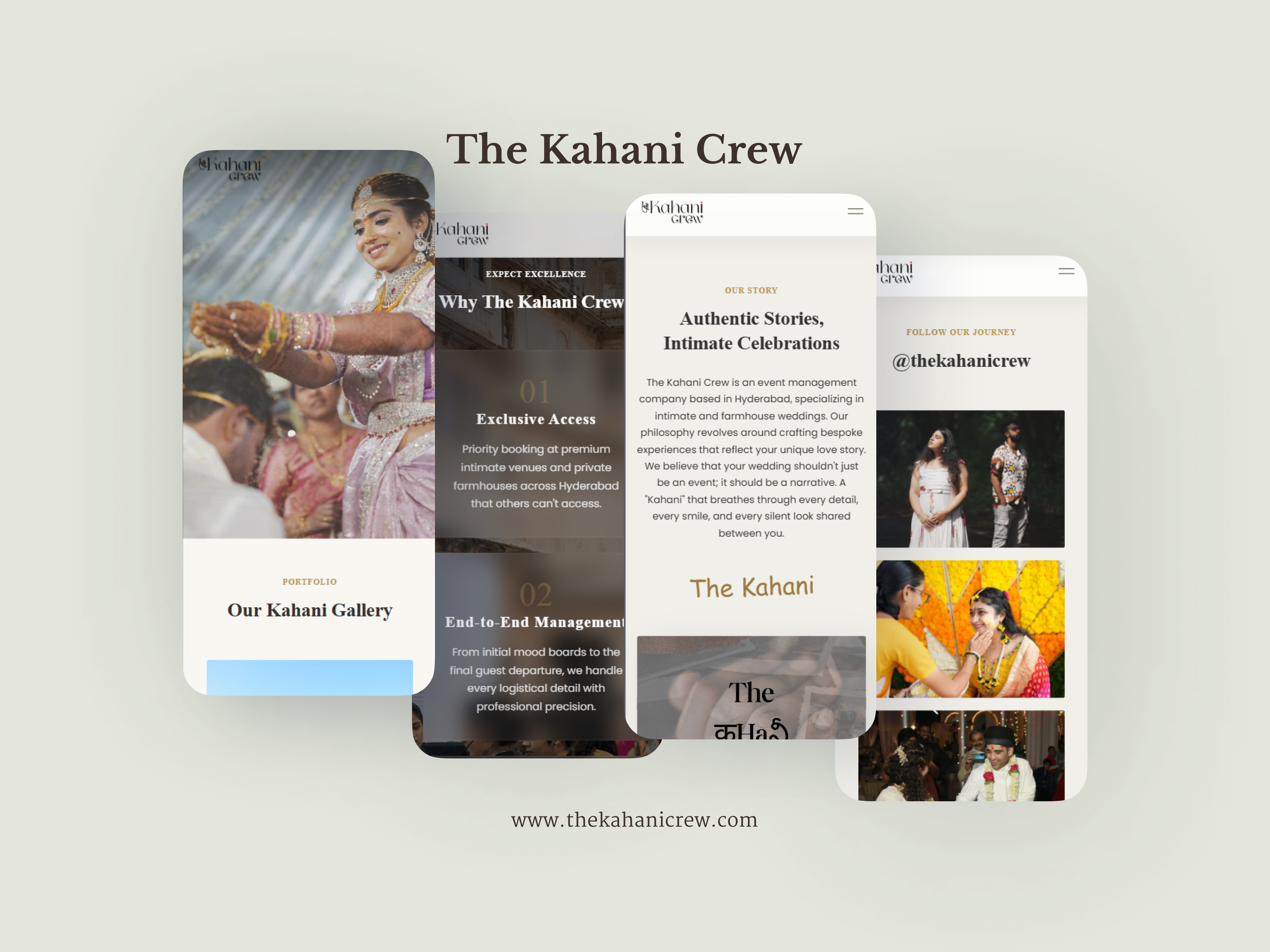 The Kahani Crew website mockup